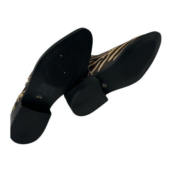 Steve Madden Brown Zebra Print Hickory Ankle Boots Leather Boots 5.5 NEW - Picture 3 of 4